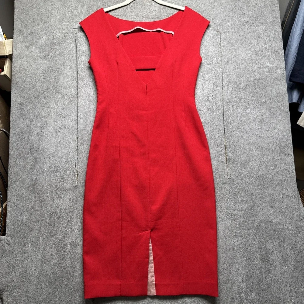 Maeve Anthropologie Red Sleeveless Sheath Dress Women's 6 Date Night Party - Picture 5 of 7